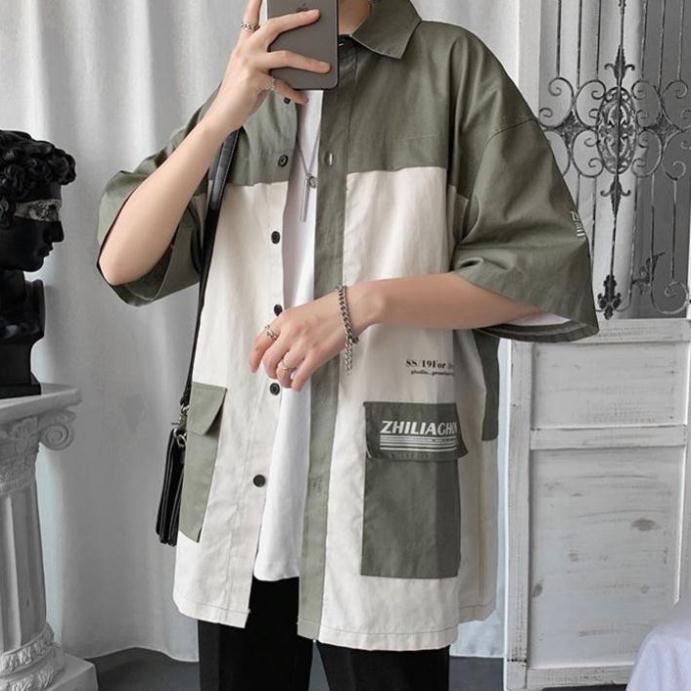 Áo Sơ Mi Nam Tay Lỡ Túi Hộp ZHILIAGHO Vải Kaki Cotton Đẹp Và Thoáng Mát