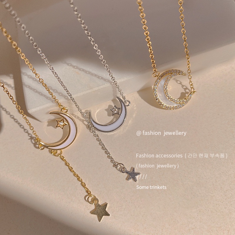 Vòng cổ Thép Titan Cao Cấp Đính Đá Zircon Sang Trọng Cho Nữ 2021