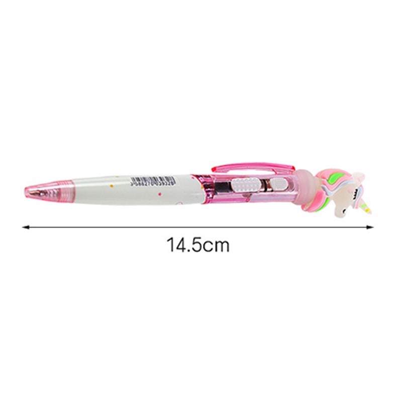 Bút Mực Gel Ngòi 0.5mm Gắn Đèn Led Hình Kỳ Lân Dễ Thương