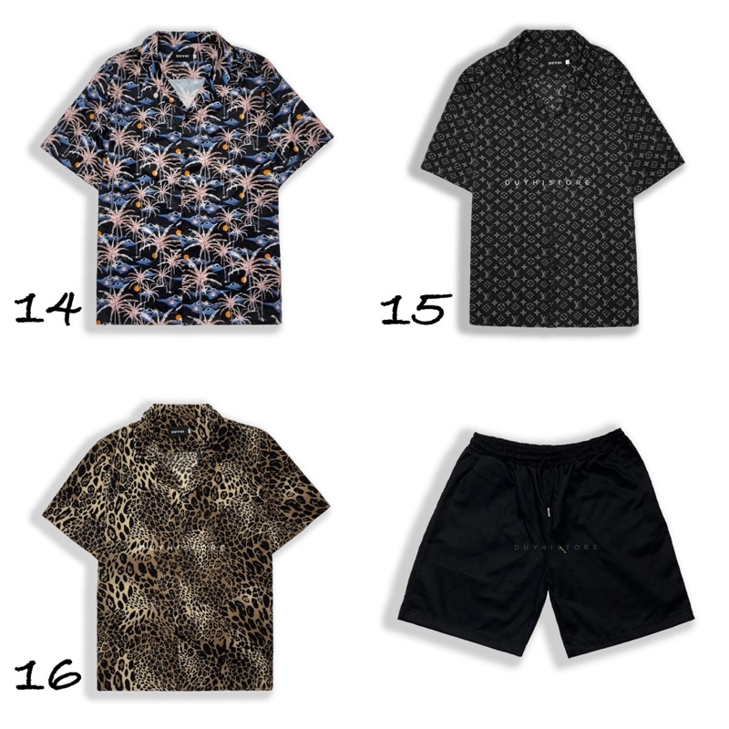 Áo sơ mi cộc tay họa tiết unisex dành cho nam nữ form rộng | DUYHI