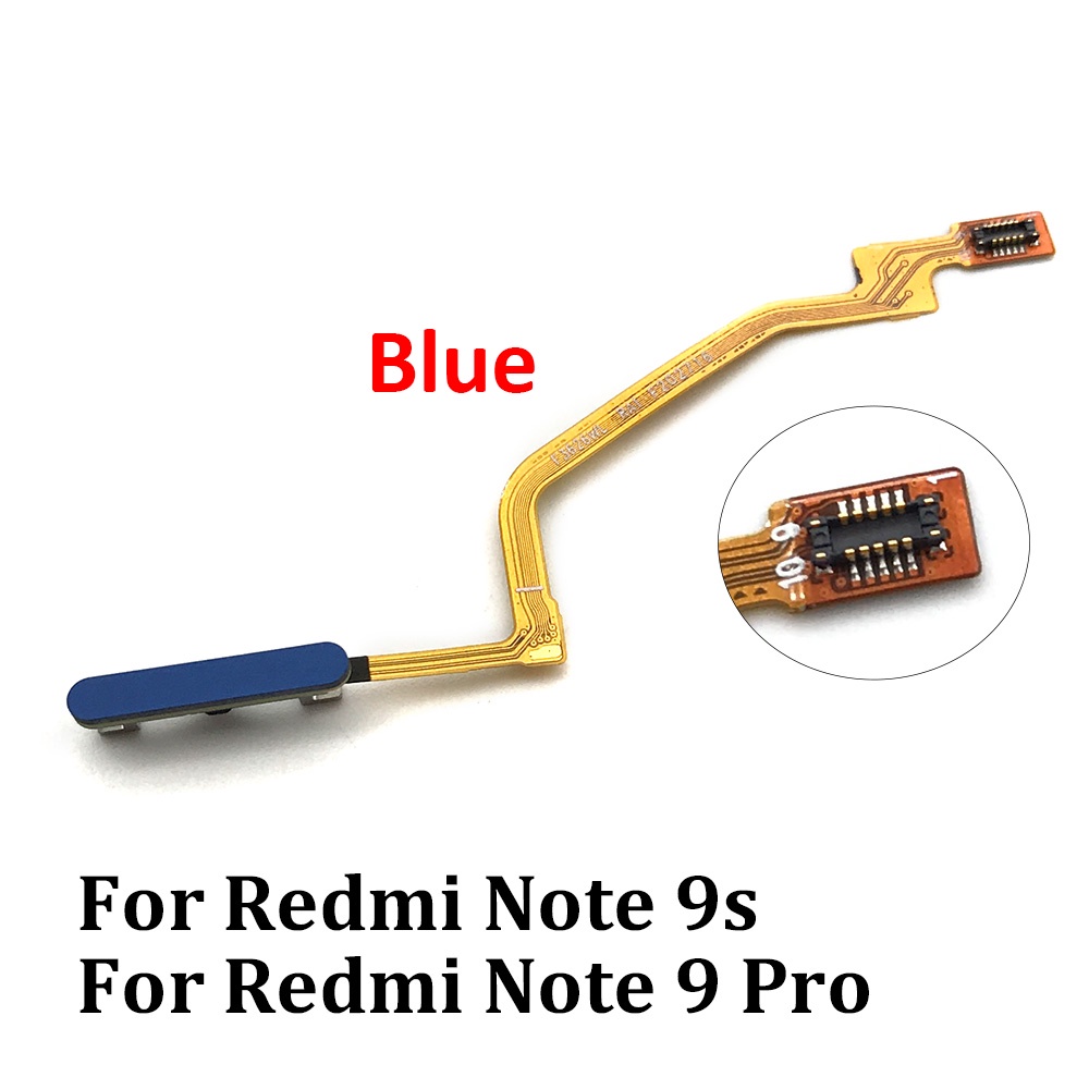 Dây cáp cảm biến vân tay cho Xiaomi Redmi Note 9 10 Pro 9s Poco X3 Pro M3 Nút Trang chủ Dấu vân tay Menu Quay lại Phím cảm biến Cáp cảm biến