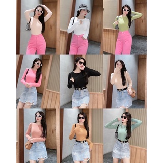 Áo thun nữ cổ tròn dài tay