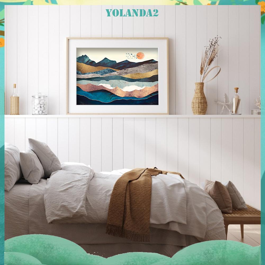 Toàn Bộ Tranh Thêu Chữ Thập Diy 11ct 40x50cm Hình Núi Hoàng Hôn