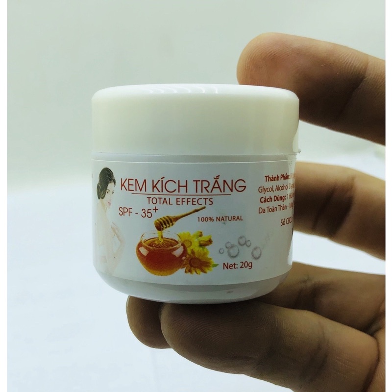Kem cốt kích siêu trắng sáng da 20g dùng pha vào kem tăng thêm dộ trắng mịn hoặc xài trực tiếp hàng cty