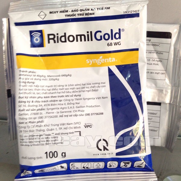 1 Gói Chế phẩm trừ nấm bệnh Ridomil Gold 68WG gói 100g