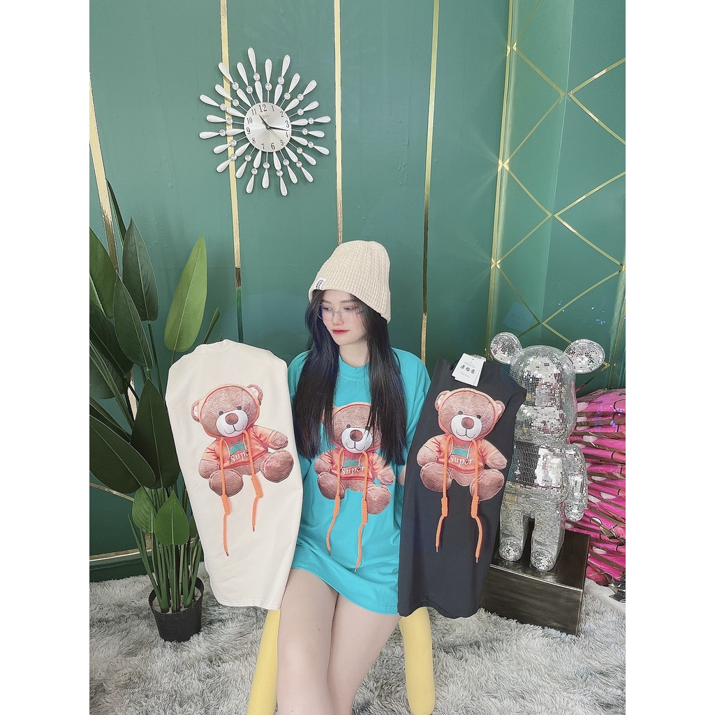 Áo Thun Hình Thêu Nổi Hình Gấu Dây Quảng Châu Cao Cấp  - AT2 | BigBuy360 - bigbuy360.vn