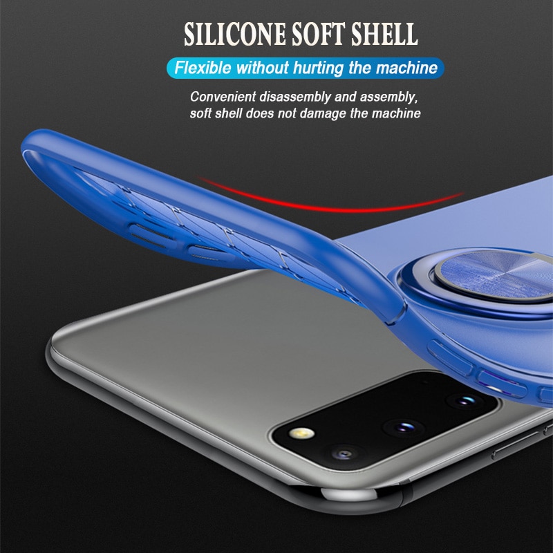 Ốp điện thoại silicon giá đỡ từ tính cho Samsung Galaxy A11 A12 A21s A31 A51 A71 M31 M51
