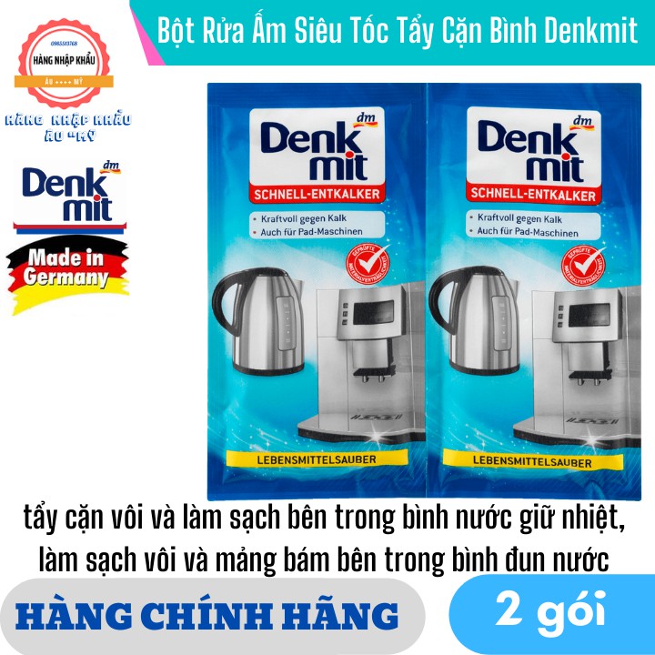 [HÀNG ĐỨC] Bột Rửa Ấm Siêu Tốc Tẩy Cặn Bình Denkmit