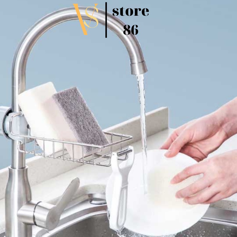 Khay Giả Inox Để Đồ Bồn Rửa Chén, Khay Inox Gắn Vòi Rữa Chén Rửa Chén Gắn Vòi Rửa Bát Cực HOT