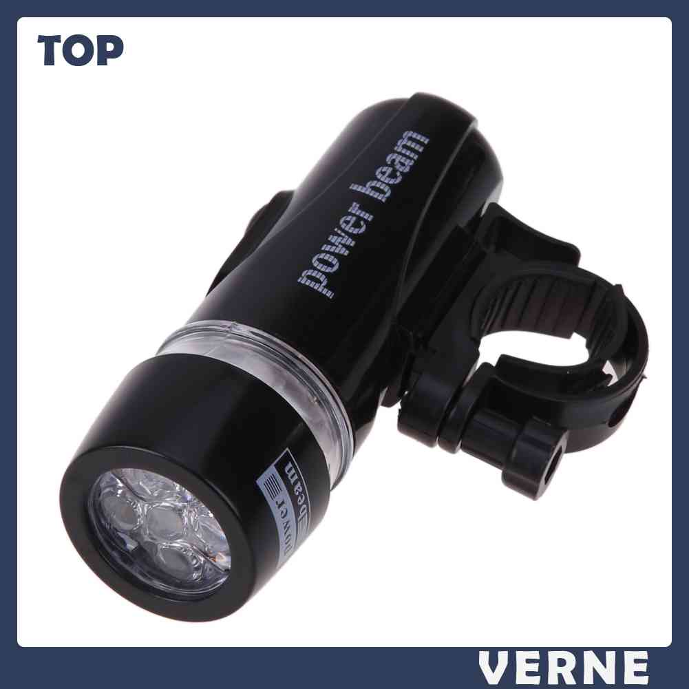 Đèn Pin VERNE Gồm 5 Bóng LED 2 Chế Độ Sáng Cho Xe Đạp