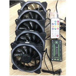 Fan Coolmoon Led RGB V8 (Fan + Hub +Remote )