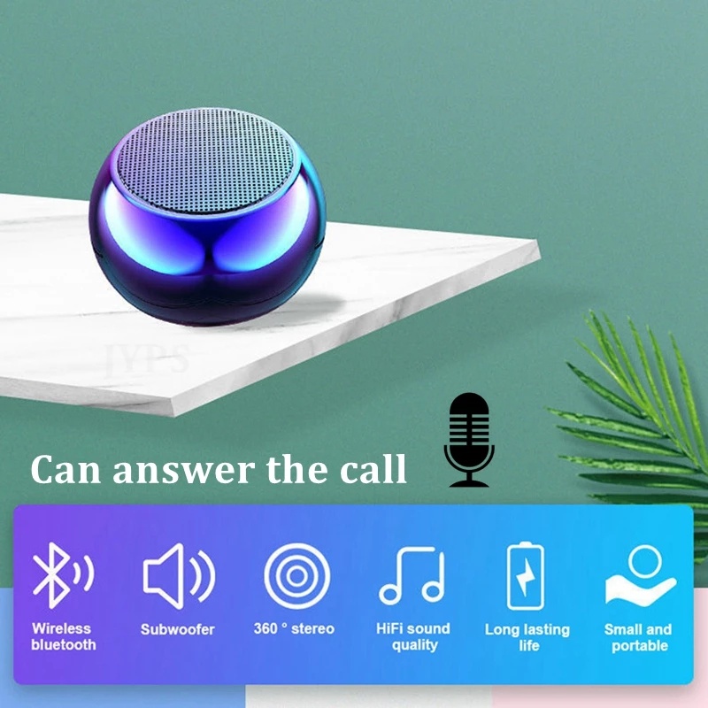 Loa Bluetooth Không Dây Mini Âm Thanh Siêu Trầm Cho Điện Thoại / Máy Tính Bảng