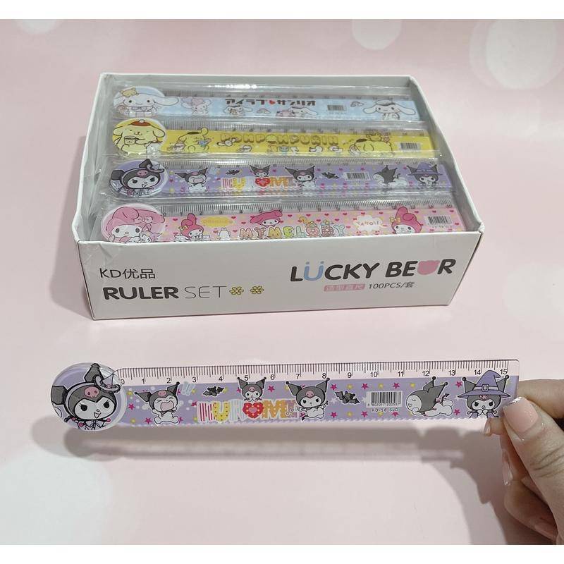 Thước Thẳng 15Cm Họa Tiết Kuromi Mymelody Dễ Thương Dùng Trong Trường Học/ Văn Phòng Kuromi Mymelody Cinnamorol Pochacco Onpompurin