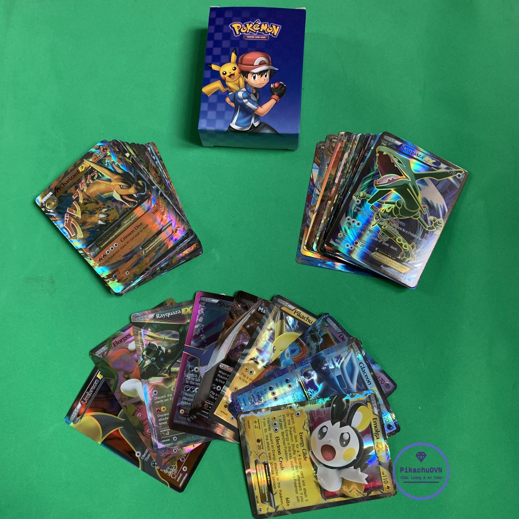 Bộ Thẻ Bài Pokemon 60 Thẻ (60Mega) Chơi Đối Kháng New Đẹp