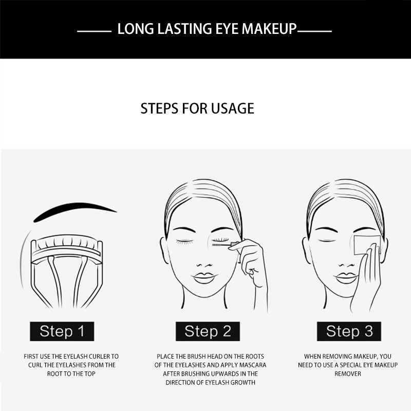 Mascara làm cong dài và dày mi chống thấm nước chất lượng cao