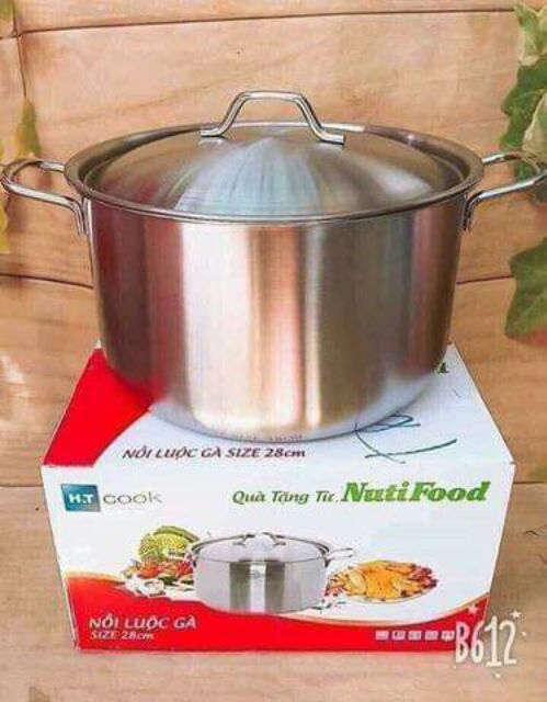 Nồi luộc gà 28cm HT cook hàng khuyến mại nutifood