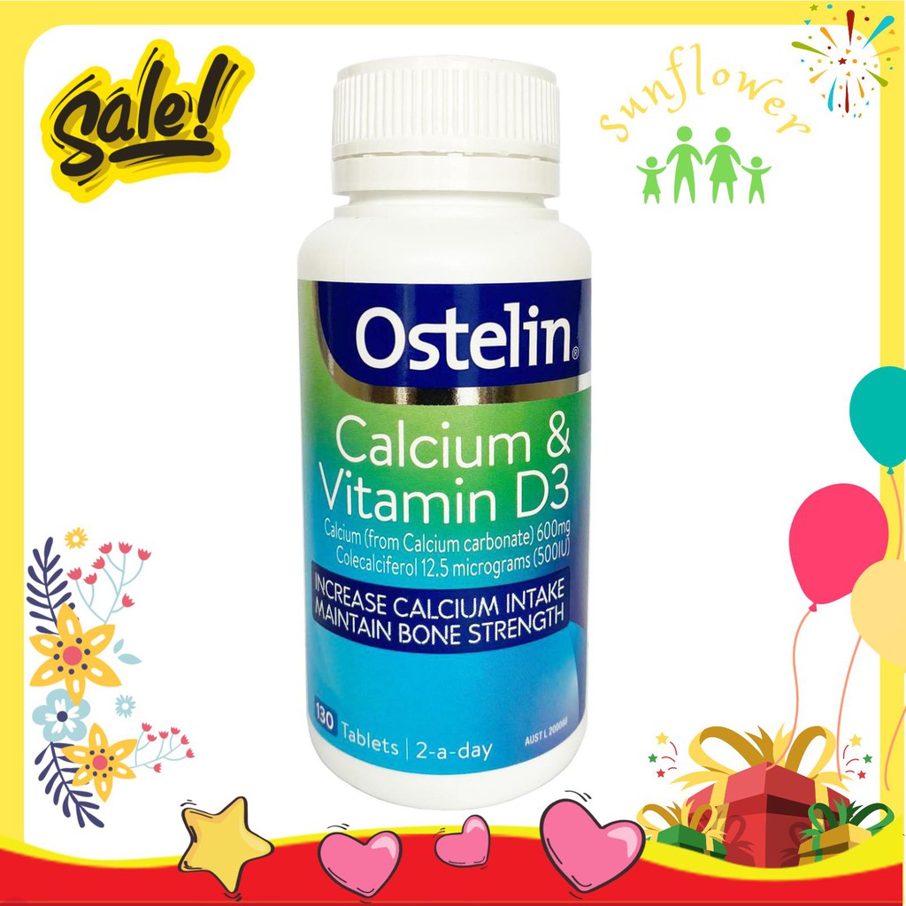 Ostelin Calcium & Vitamin D3 130 viên - Canxi cho bà bầu