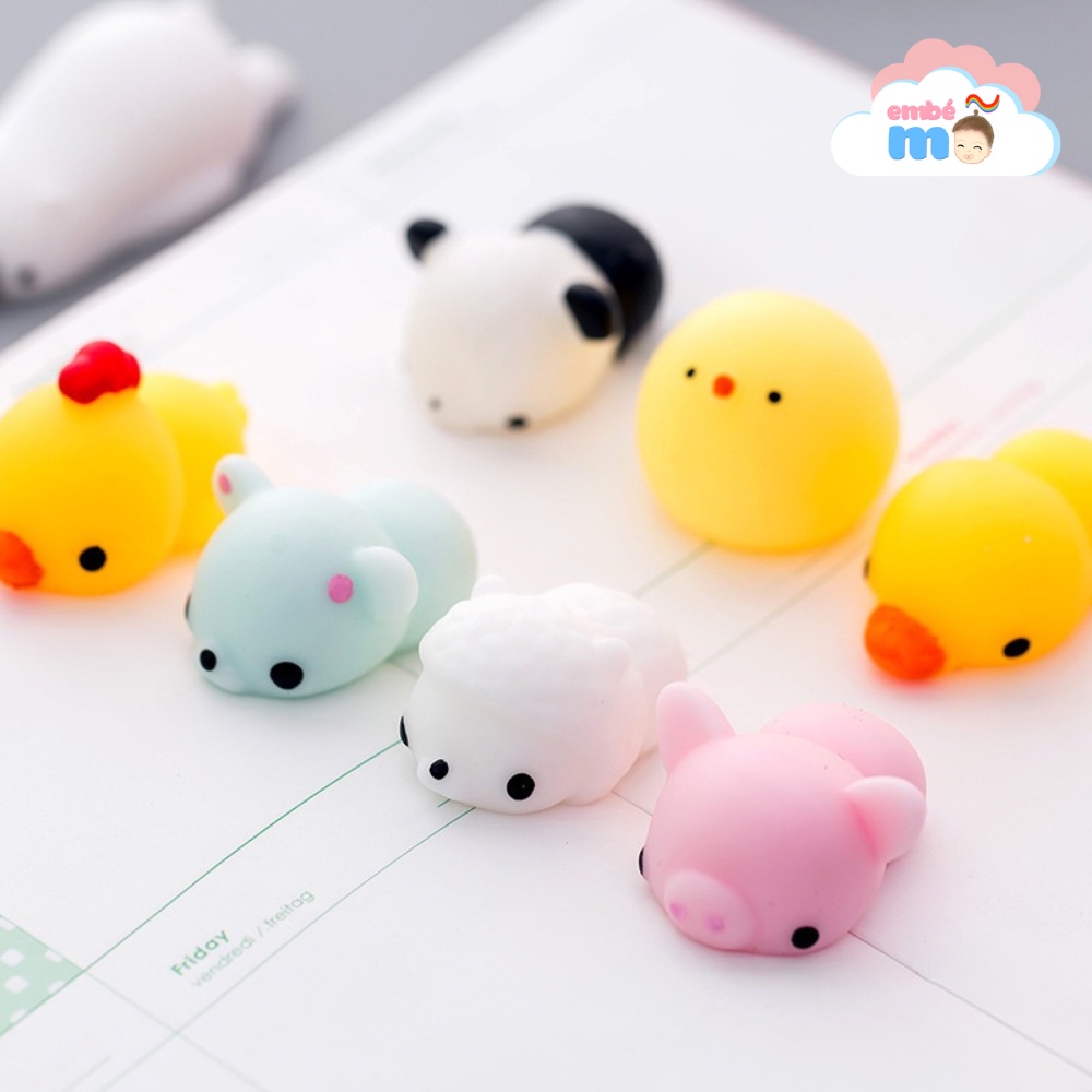 Đồ Chơi Squishy Mochi Thú Dẻo Mini Dễ Thương Ngộ Nghĩnh - Embé Mỡ