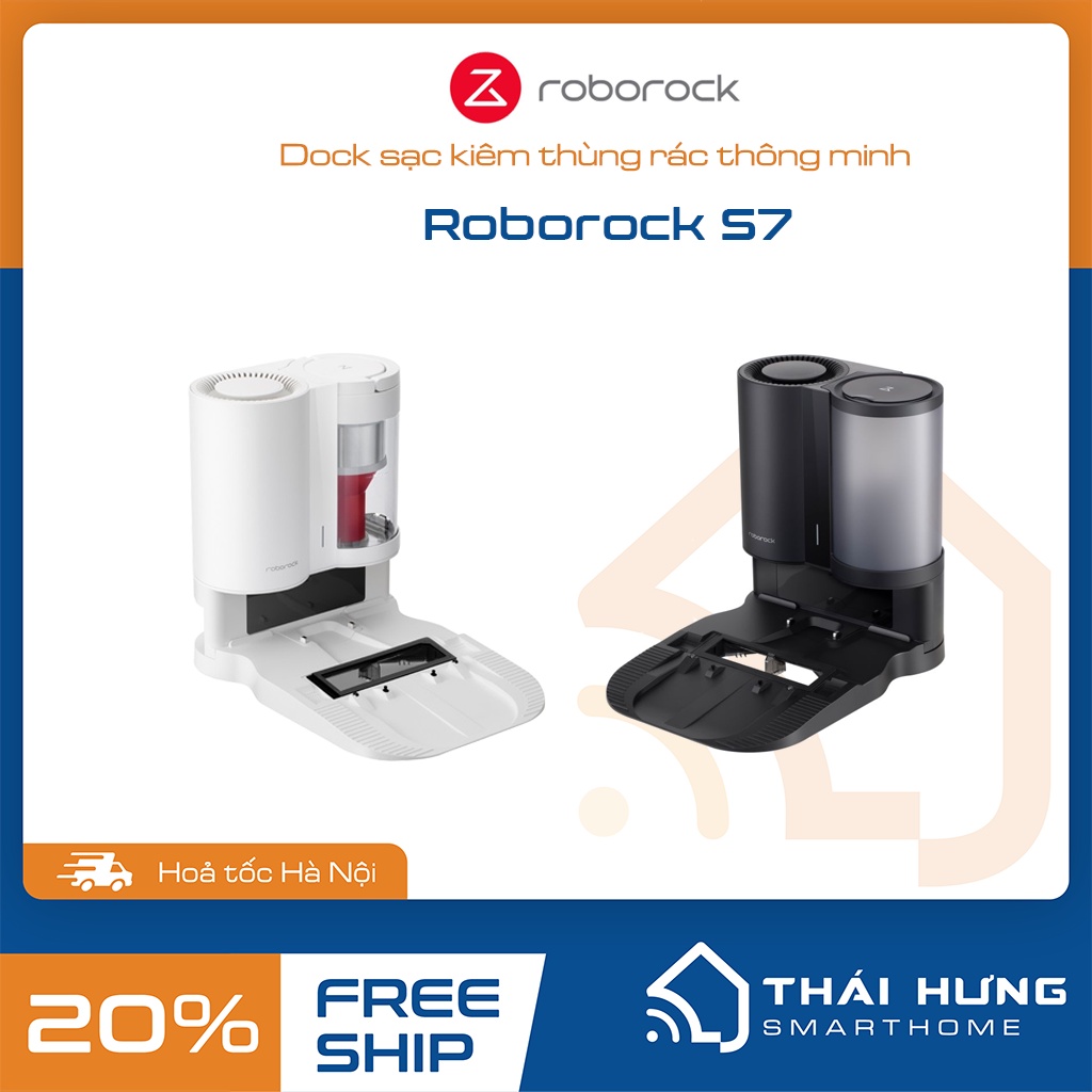 [Bảo hành 12 tháng] Dock sạc kiêm thùng rác thông minh Roborock S7 - Chính hãng