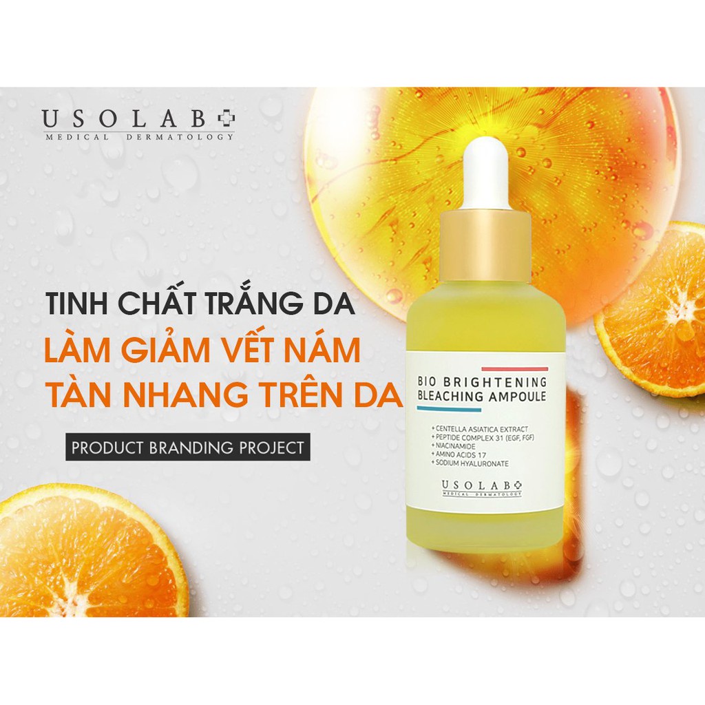 Serum trắng da, mờ nám, thu nhỏ lỗ chân lông Brightening Bleaching Ampoule Usolab | BigBuy360 - bigbuy360.vn