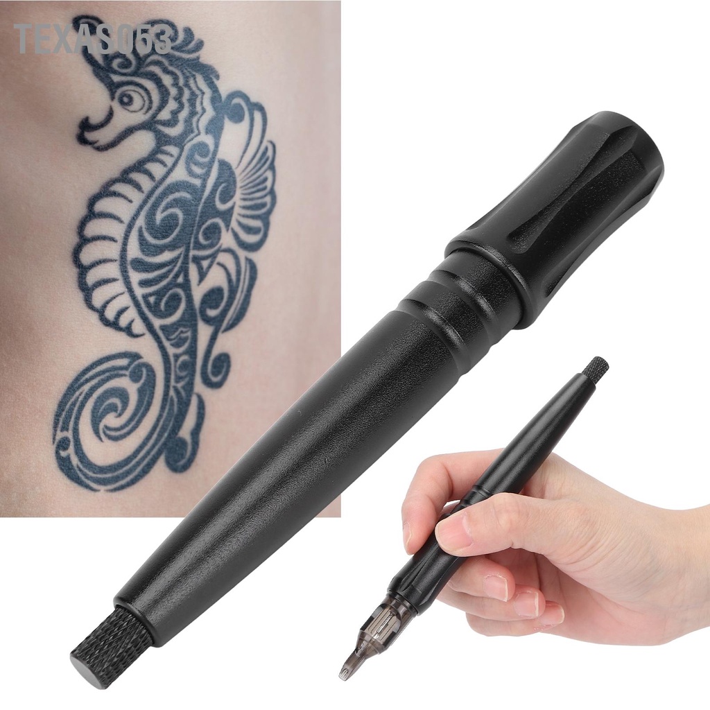 [Hàng HOT] Bút Xăm Hình Thủ Công Chuyên Nghiệp Hợp kim nhôm Hộp mực DIY (Không có kim)【Texas053】