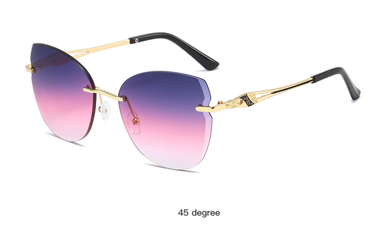 Kính Mát Gọng Mắt Mèo Phong Cách Hàn Quốc Chống Tia Uv400 Thiết Kế Thời Trang