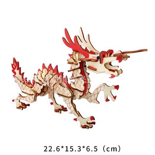 Xếp Hình Gỗ 3D Mô Hình Rồng Phương Đông