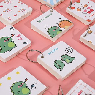 Flashcard trắng nhiều hình con vật đáng yêu (80 tờ)