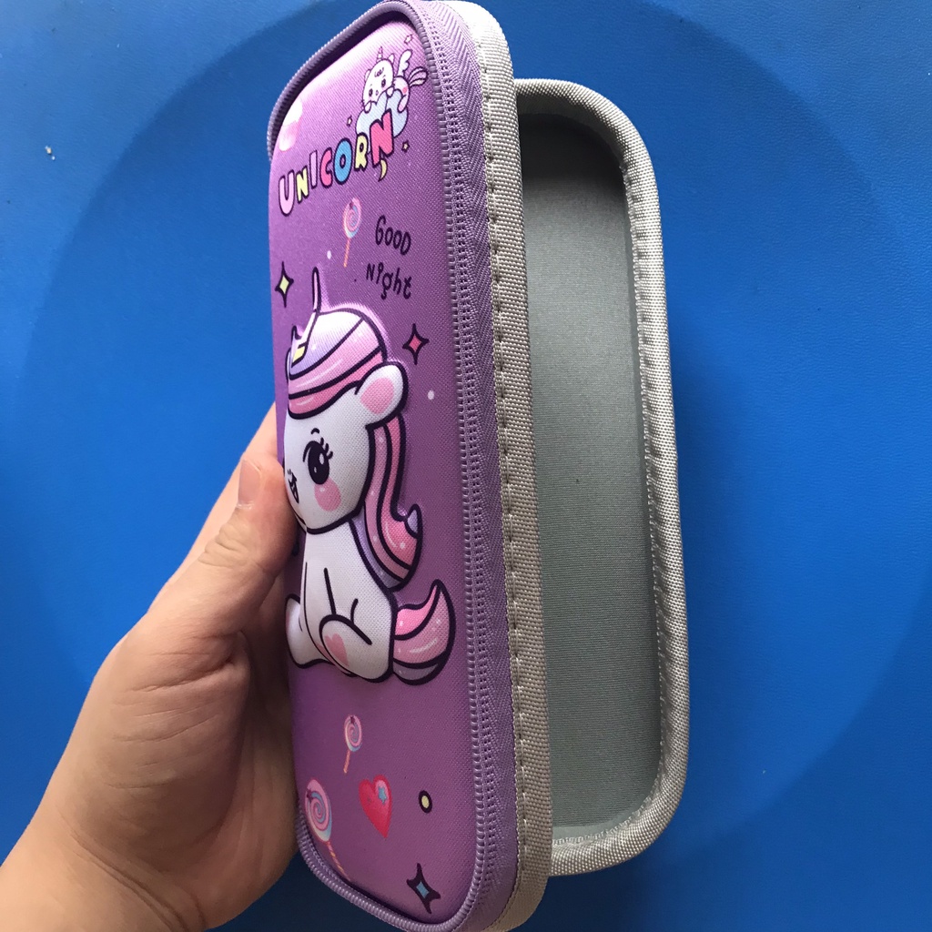 Hộp Đựng Bút Học Sinh 2 Ngăn Hoạt Hình 3D