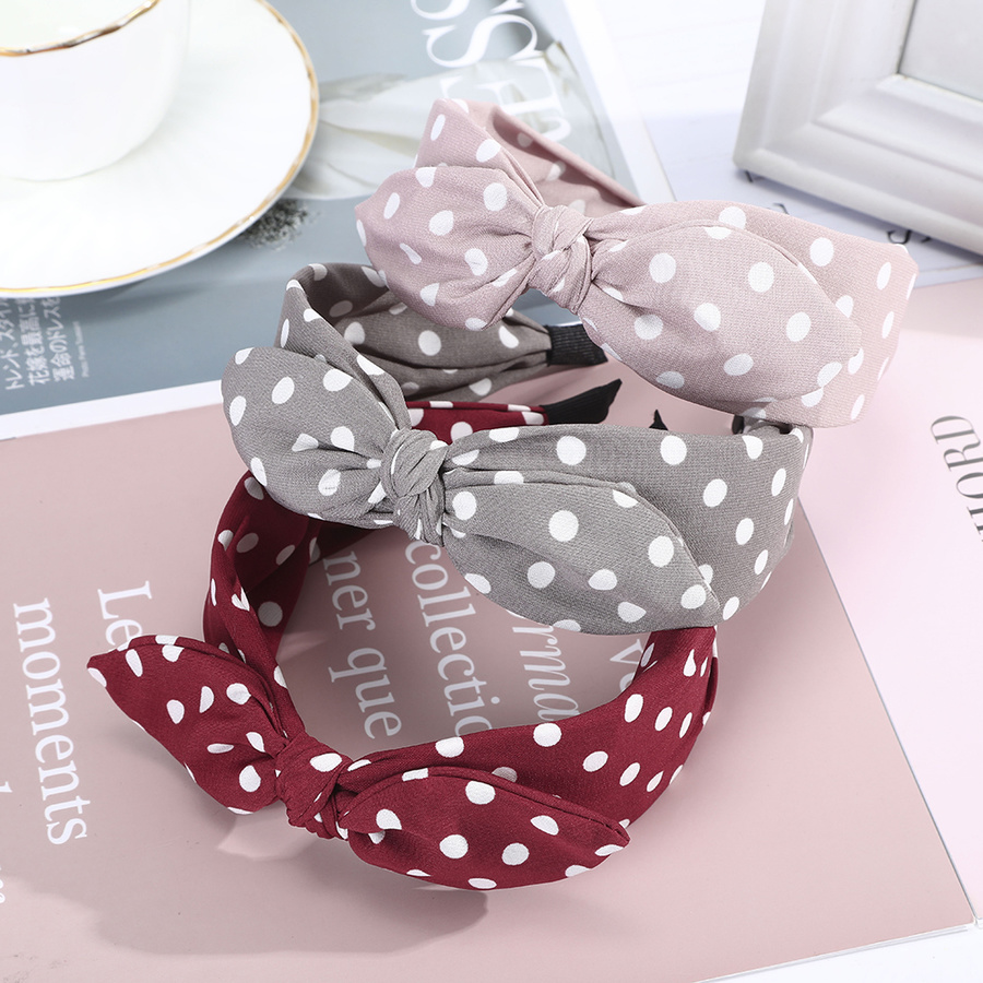 Cài tóc họa tiết chấm bi phong cách Hàn Quốc