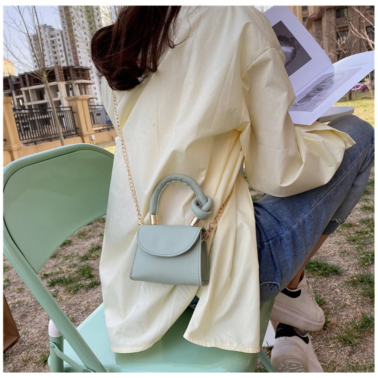 IELGY Túi đeo chéo có dây xích phong cách thời trang sang trọng dành cho nữ