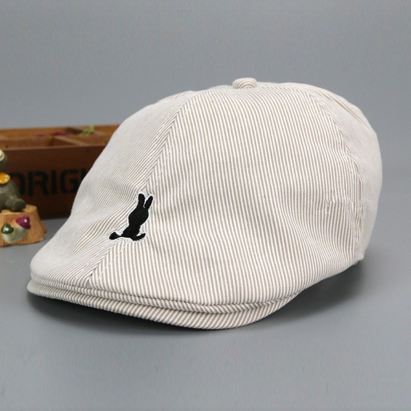 Youyo Mũ Beret Cotton Phẳng Phong Cách Cổ Điển Họa Tiết Hoạt Hình Cho Bé Trai