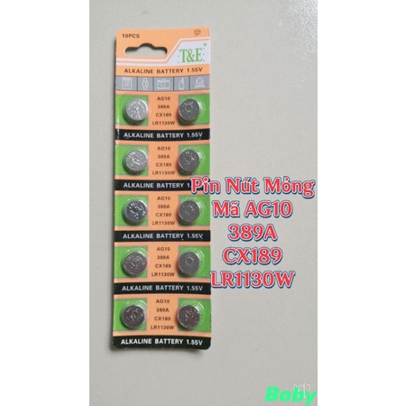 PIN nút Áo Mã LR1130 T&E