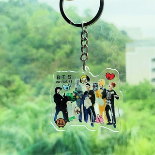 Móc khóa trong Bangtanboy chibi mặc bộ thú