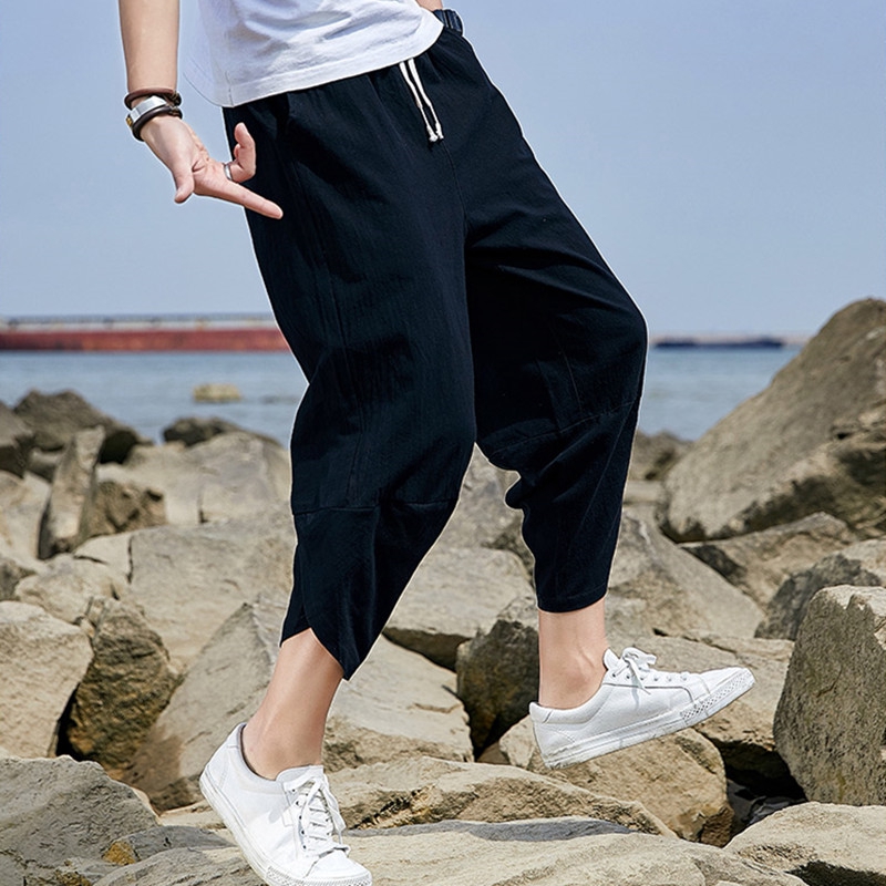 Quần ống rộng in họa tiết trẻ trung hợp thời trang cho nam | BigBuy360 - bigbuy360.vn