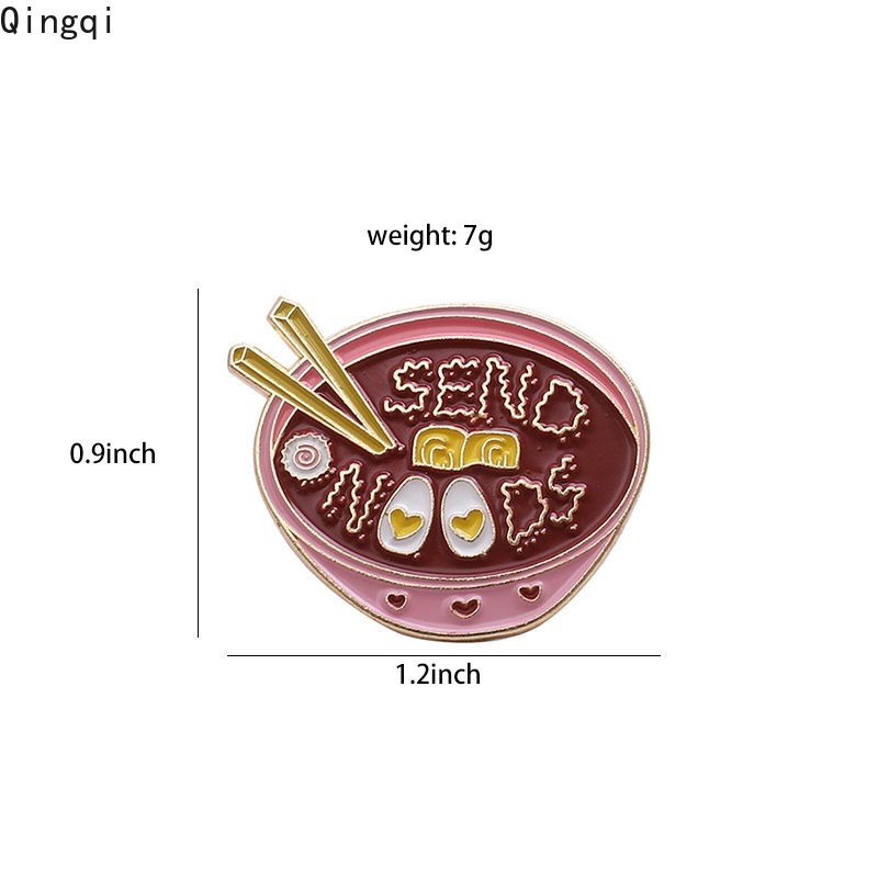 Ghim cài áo Miss Zoe hình tô mì ăn sáng tạo dễ thương