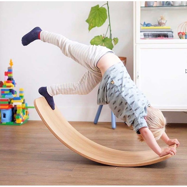 [Mã LIFE50KALL giảm 10% đơn 200K] Ván thăng bằng, ván bập bênh Montessori, Steiner, Reggio joy board - Vân Gỗ sồi OaK