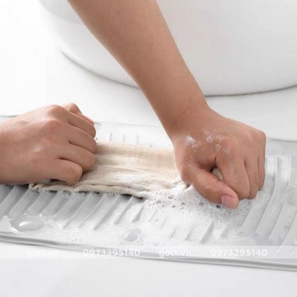 Tấm ván chà giặt quần áo khăn đa năng bằng silicon có thể gấp gọn chống trượt tiện ích