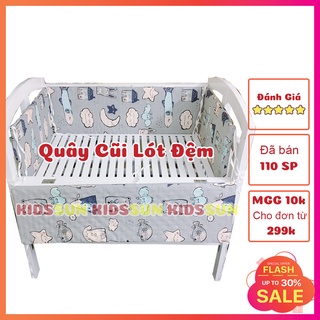 Quây Cũi Cho Bé KIDSSUN Gồm 4 Tấm Ruột Chất Liệu Bông Mềm Và Vỏ Cotton