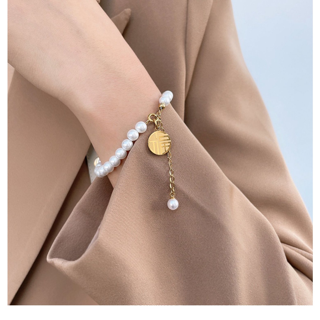 [FreeShip] Lắc tay vòng tay nữ titan chuỗi hạt H9-209 - CAM KẾT KHÔNG BAY MÀU