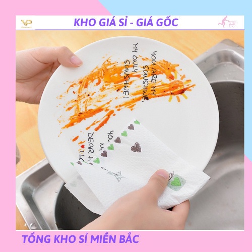 Cuộn giấy lau❌GIÁ SỈ❌ nhà bếp đa năng 40 tờ màu trắng có thể giặt được 88289