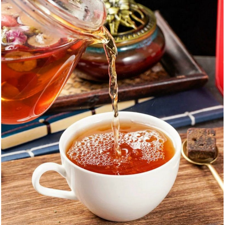 10 gói trà gừng đường nâu hoa hồng