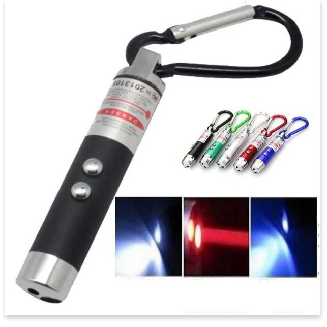 Móc khóa 🎉SALE ️🎉Móc khóa đèn pin Led có thể soi tiền giả và chiếu laser có độ chiếu sáng mạnh, góc chiếu lớn 2701