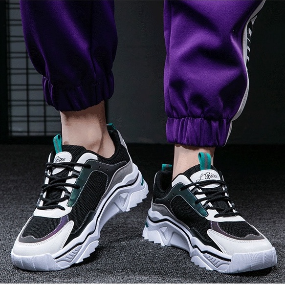 GiàyThể Thao  Giày Sneaker Nam thoáng khí khử mùi êm mềm phong cách 7 mầu cao 5cm đế chống trơn k1