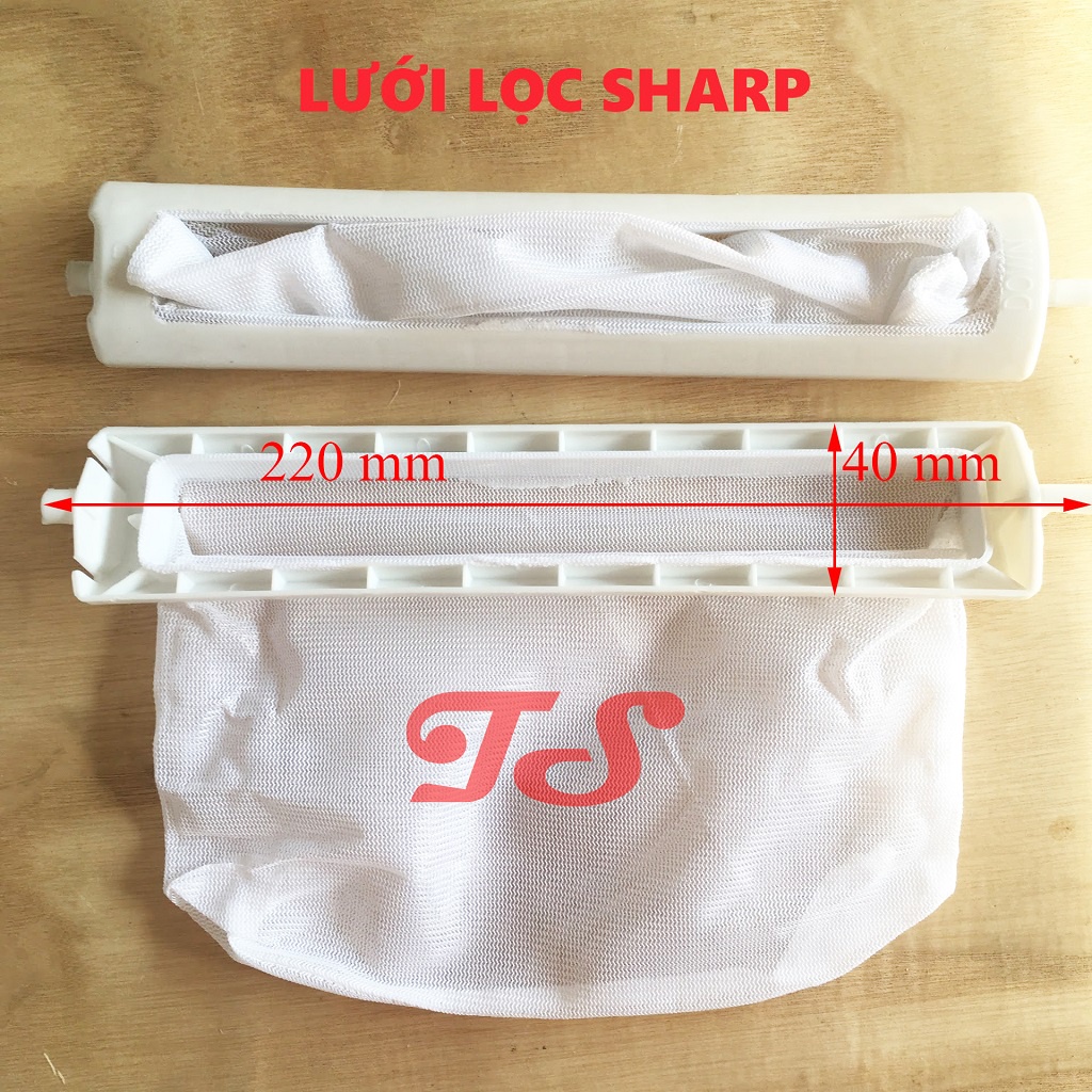 [SẴN HÀNG] Túi lọc rác máy giặt Sharp 40x220mm - lưới lọc rác máy giặt Sharp chọn kích thước như hình