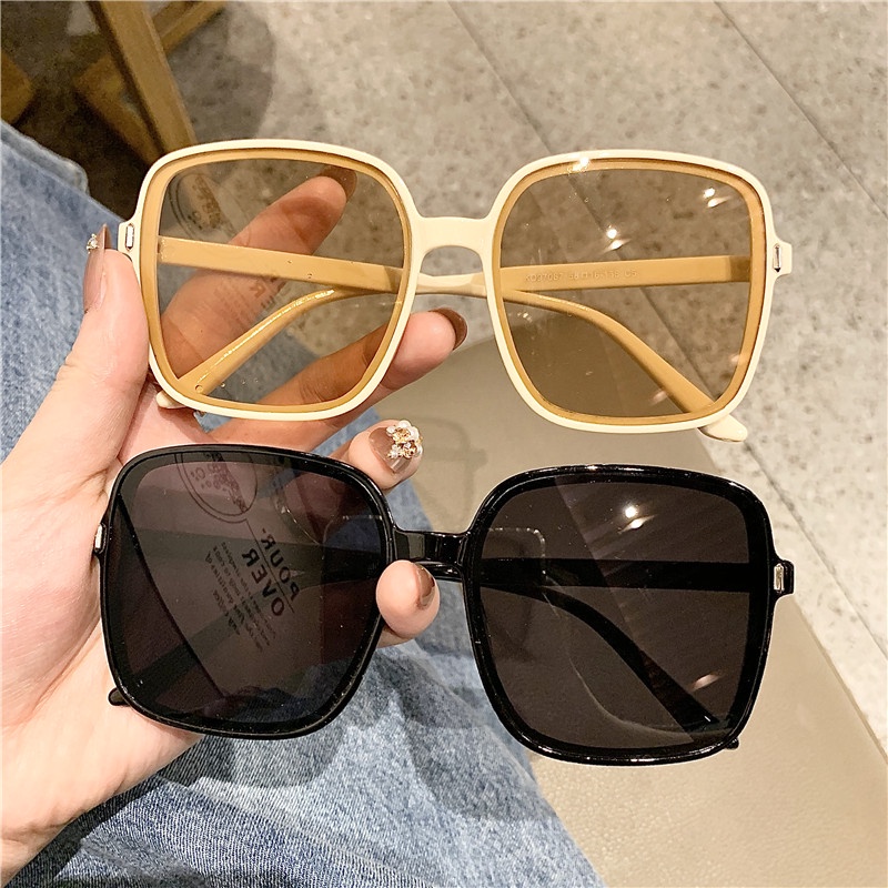 Kính Mát Gọng Vuông Lớn màu gradient Chống Tia UV400 Thời Trang Cho Nam Nữ