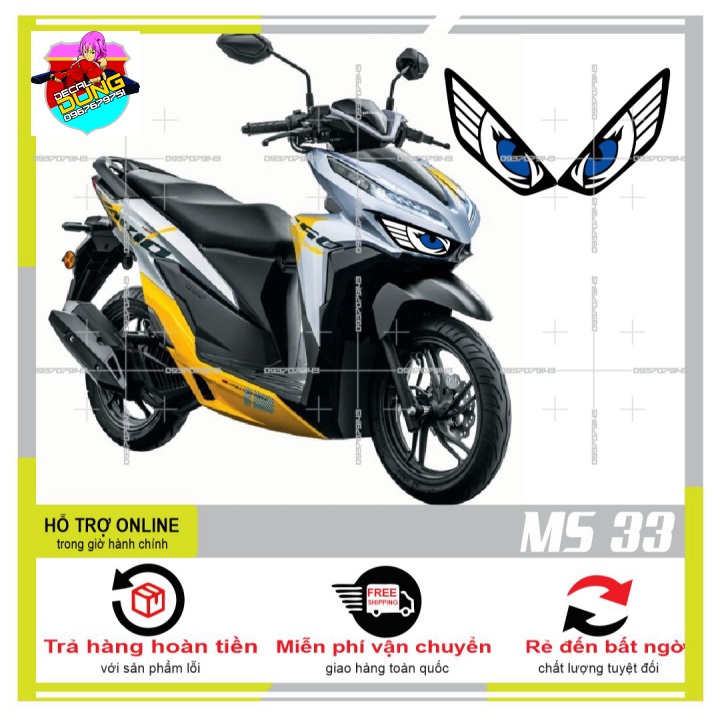 DECAL DÁN ĐÈN SƯƠNG MÙ XE VARIO 2020 (DECAL TRONG SUỐT) MS 33 - DUNG DECAL