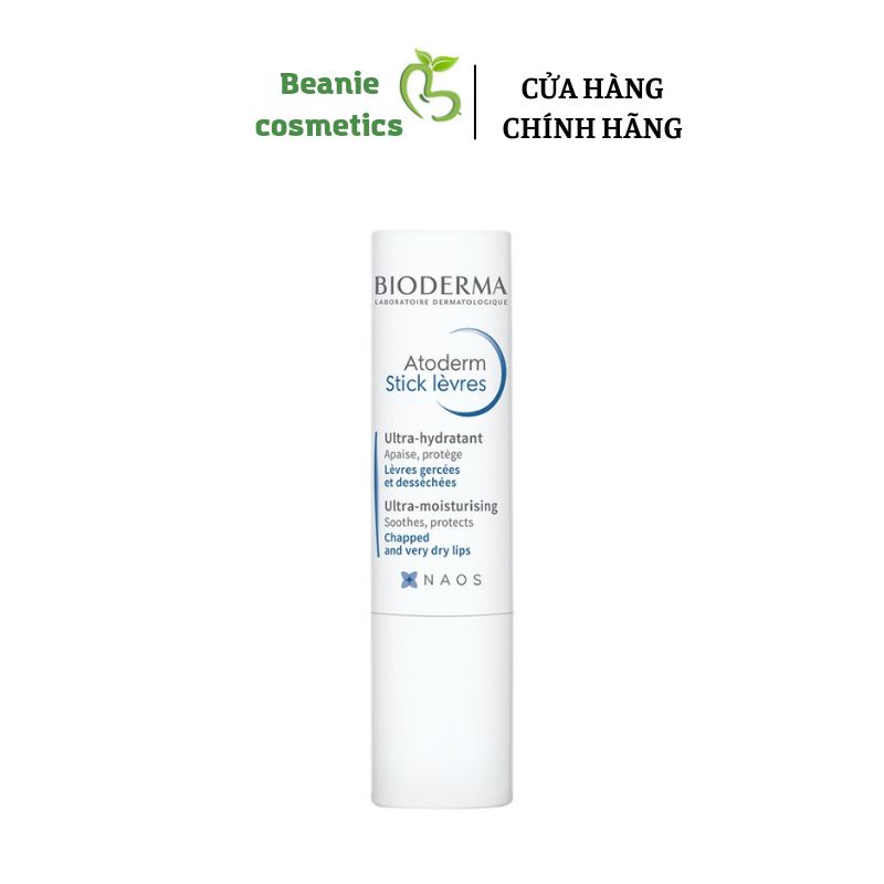 Son dưỡng môi Bioderma Atoderm Stick Lèvres 4g nội địa Pháp không màu