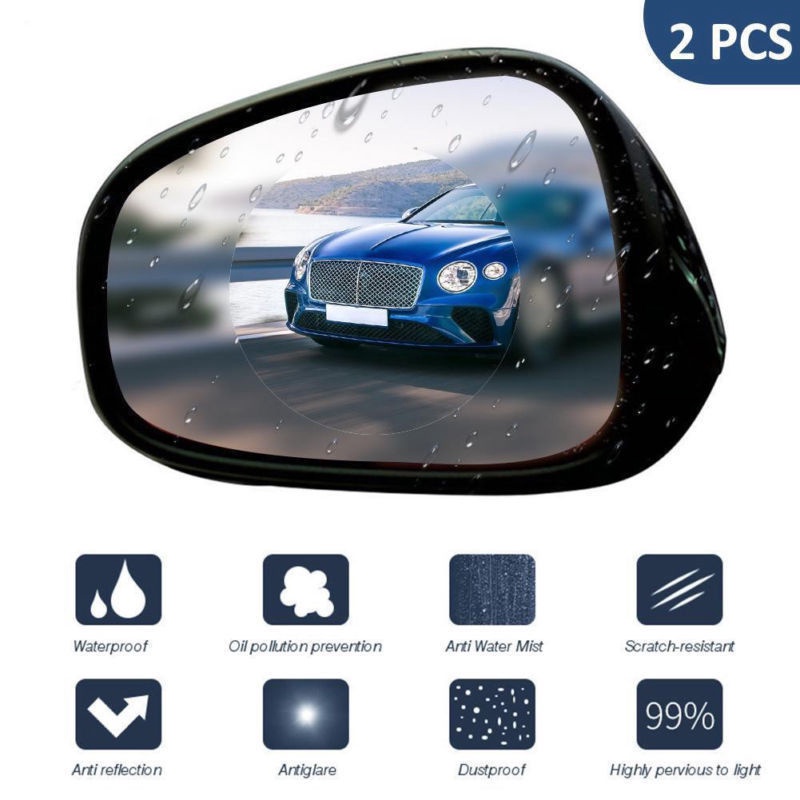Bộ 2 Ốp Bọc Gương Chiếu Hậu Xe Hơi Chống Sương Mù / Nước Mưa Tiện Dụng