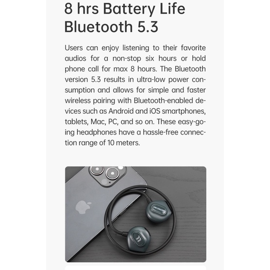 Tai Nghe Nhét Tai Không Dây Xiaomiyoung ULL Me-300S Kết Nối Bluetooth 5.3 18g Gấp Gọn Tự Động Chống Thấm Nước